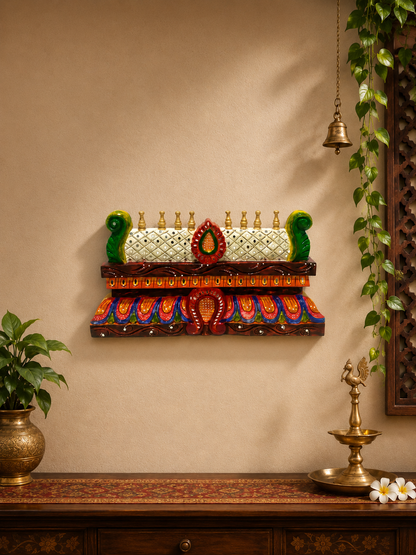 Hand Carved Temple Gopuram 15 Inches
