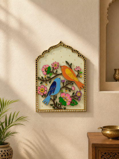 Peaceful Birds Pichwai Wall Frame