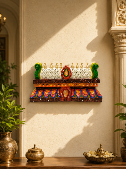 Hand Carved Temple Gopuram 15 Inches
