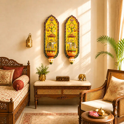 Welcoming Gaja Shriyam Wall Panel Set