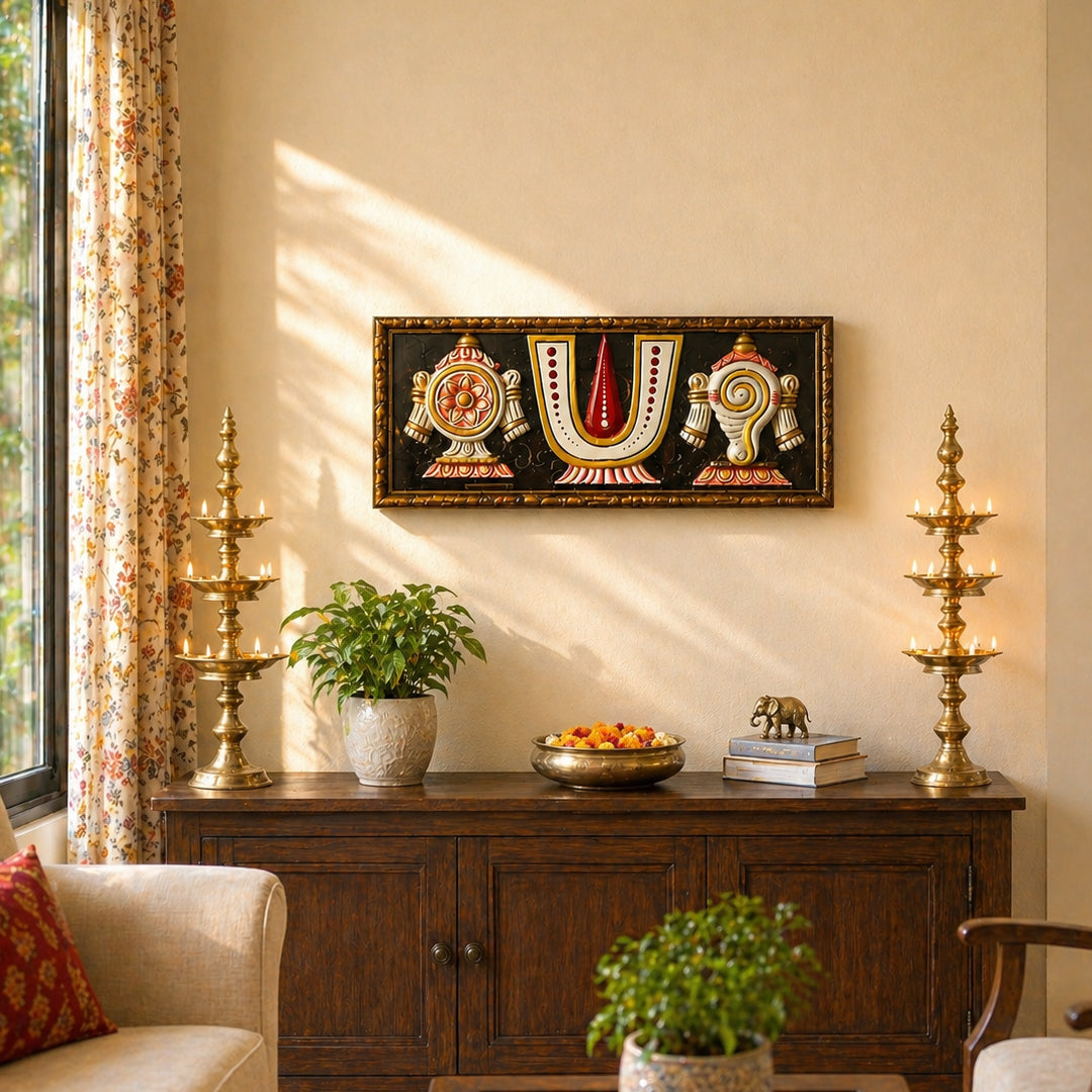 Lord Venkateswara Tirupati Balaji Handcarved Wall Panel