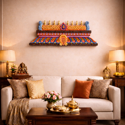 Hand Carved Temple Gopuram 18 Inches