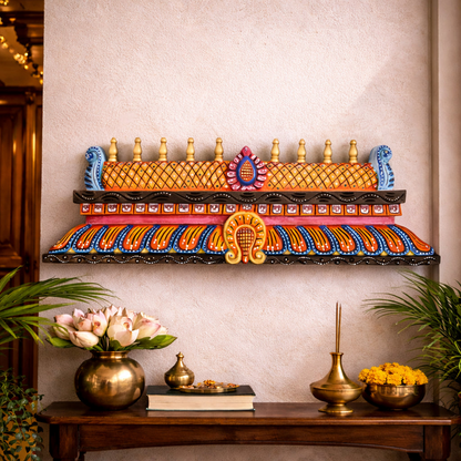 Hand Carved Temple Gopuram 18 Inches