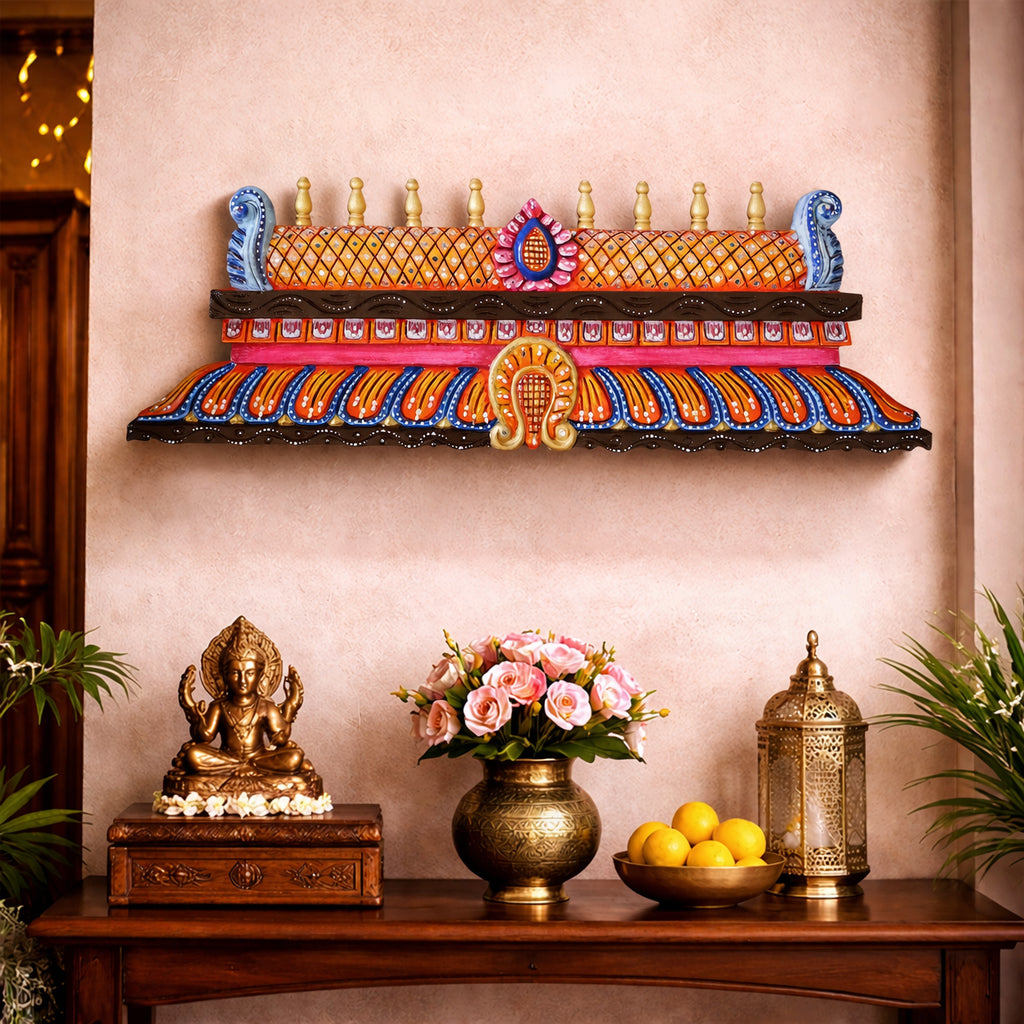 Hand Carved Temple Gopuram 18 Inches