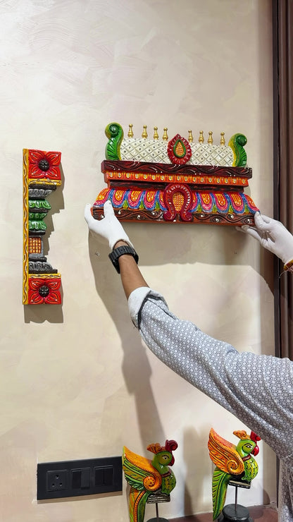 Hand Carved Temple Gopuram 15 Inches